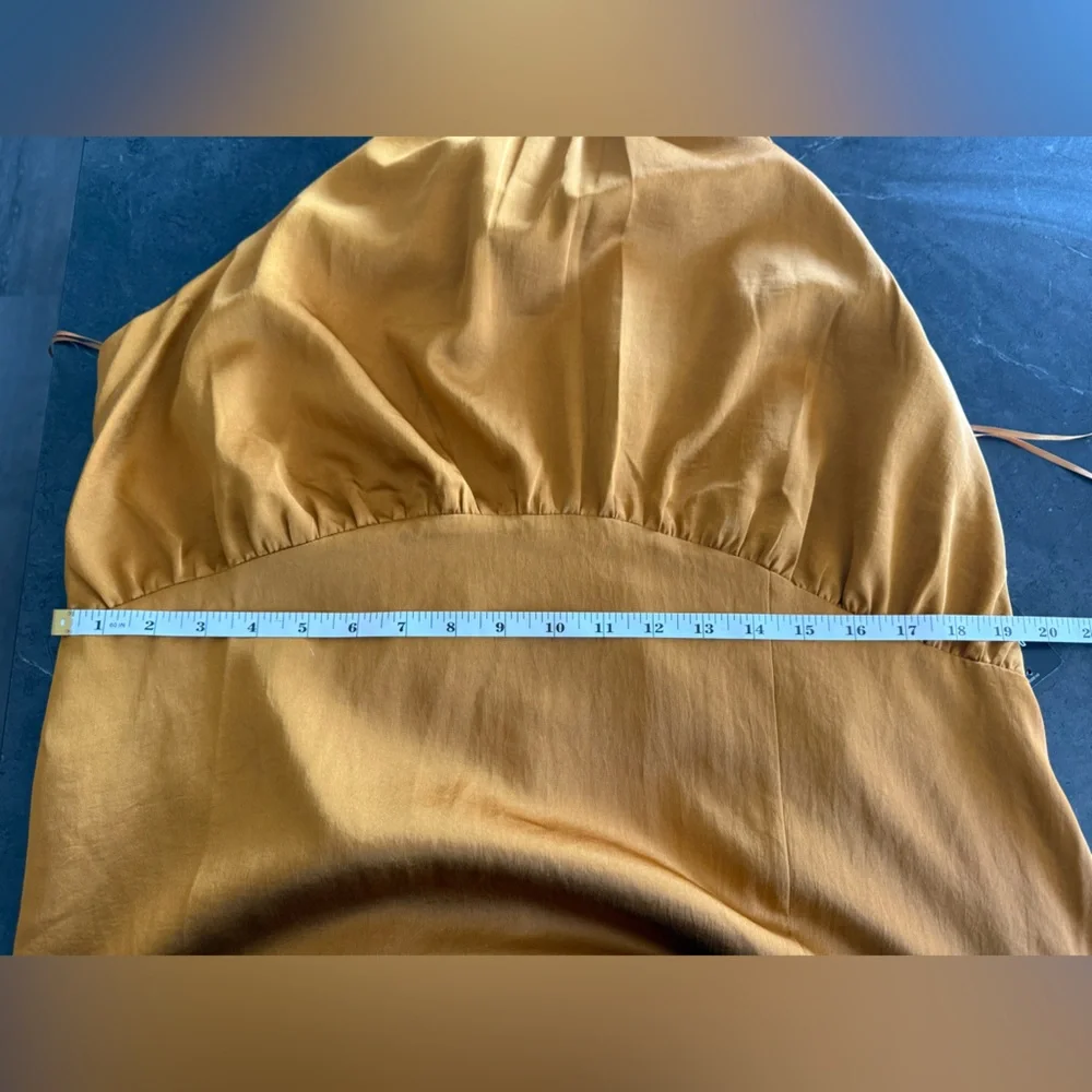 Express Golden Elegant Halter Dress - Picture 5 of 6